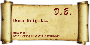 Duma Brigitta névjegykártya